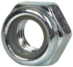 Value Collection - M8x1.25 Metric Coarse Grade 8 Hex Lock Nut with Nylon Insert - 8mm High, Zinc-Plated Finish - Benchmark Tooling