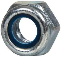 Value Collection - M10x1.50 Metric Coarse Grade 8 Hex Lock Nut with Nylon Insert - 10mm High, Zinc-Plated Finish - Benchmark Tooling