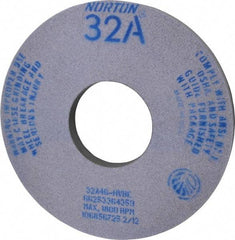 Norton - 14" Diam x 5" Hole x 1-1/2" Thick, H Hardness, 46 Grit Surface Grinding Wheel - Aluminum Oxide, Type 5, Coarse Grade, 1,800 Max RPM, Vitrified Bond, One-Side Recess - Benchmark Tooling