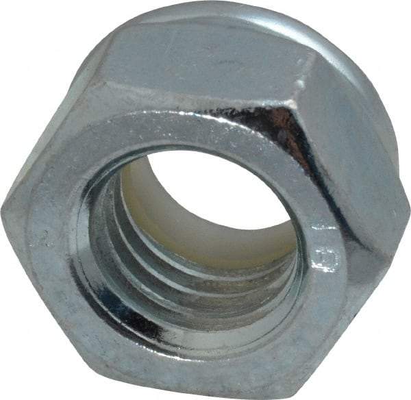 Value Collection - M14x2.00 Metric Coarse Grade 8 Hex Lock Nut with Nylon Insert - 14mm High, Zinc-Plated Finish - Benchmark Tooling