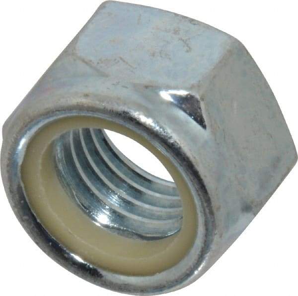 Value Collection - M24x3.00 Metric Coarse Grade 8 Hex Lock Nut with Nylon Insert - 24mm High, Zinc-Plated Finish - Benchmark Tooling