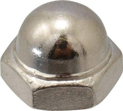 Value Collection - #8-32 UNC, 5/16" Width Across Flats, Nickel Plated, Steel Acorn Nut - 1/4" Overall Height, Grade 2 - Benchmark Tooling