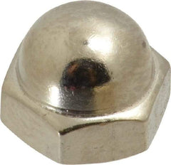 Value Collection - 5/16-18" UNC, 9/16" Width Across Flats, Nickel Plated, Steel Acorn Nut - 3/8" Overall Height, Grade 2 - Benchmark Tooling