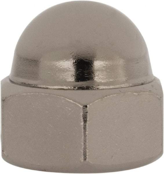 Value Collection - 1/2-20" UNF, 3/4" Width Across Flats, Nickel Plated, Steel Acorn Nut - 9/16" Overall Height, Grade 2 - Benchmark Tooling