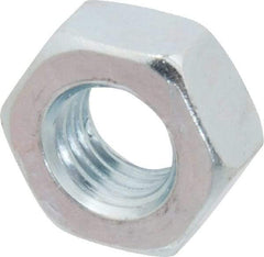 Value Collection - M10x1.25 Metric Fine Steel Right Hand Hex Nut - 17mm Across Flats, 8mm High, Zinc-Plated Finish - Benchmark Tooling