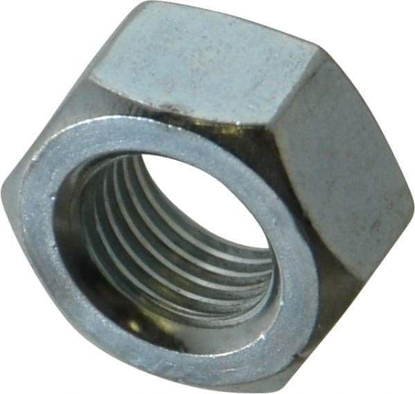 Value Collection - M12x1.25 Metric Extra Fine Steel Right Hand Hex Nut - 19mm Across Flats, 10mm High, Zinc-Plated Finish - Benchmark Tooling