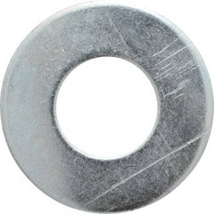 Value Collection - 1-1/2" Screw, Steel USS Flat Washer - 1-5/8" ID x 3-1/2" OD, 0.153" Thick, Zinc-Plated Finish - Benchmark Tooling