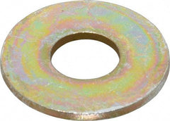 Value Collection - 7/16" Screw, Grade 8 Steel USS Flat Washer - 1/2" ID x 1-1/4" OD, 5/64" Thick, Zinc Yellow Dichromate Finish - Benchmark Tooling