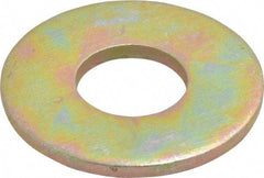 Value Collection - 1/2" Screw, Grade 8 Steel USS Flat Washer - 9/16" ID x 1-3/8" OD, 7/64" Thick, Zinc Yellow Dichromate Finish - Benchmark Tooling