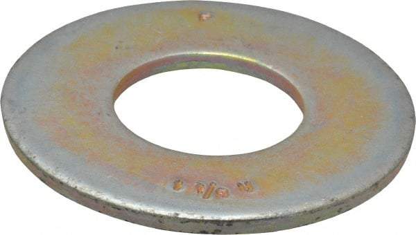 Value Collection - 1-1/8" Screw, Grade 8 Steel USS Flat Washer - 1-1/4" ID x 2-3/4" OD, 11/64" Thick, Zinc Yellow Dichromate Finish - Benchmark Tooling