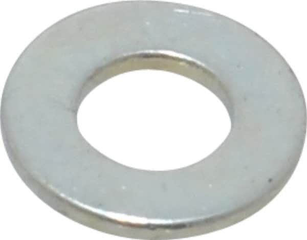 Value Collection - #5 Screw, Steel SAE Flat Washer - 9/64" ID x 9/32" OD, 1/32" Thick, Zinc-Plated Finish - Benchmark Tooling