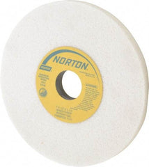 Norton - 7" Diam x 1-1/4" Hole x 1/2" Thick, H Hardness, 60 Grit Surface Grinding Wheel - Aluminum Oxide, Type 1, Medium Grade, 3,600 Max RPM, Vitrified Bond, No Recess - Benchmark Tooling