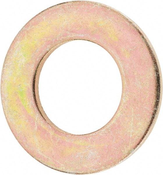 Value Collection - 1" Screw, Grade 8 Steel SAE Flat Washer - 1-1/16" ID x 2" OD, 9/64" Thick, Zinc Yellow Dichromate Finish - Benchmark Tooling