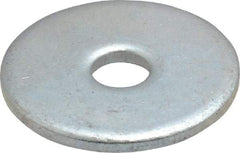 Value Collection - #8 Screw, Steel Fender Flat Washer - 3/16" ID x 3/4" OD, 0.067" Thick, Zinc-Plated Finish - Benchmark Tooling