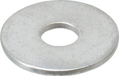 Value Collection - 1/4" Screw, Steel Fender Flat Washer - 1/4" ID x 7/8" OD, 0.08" Thick, Zinc-Plated Finish - Benchmark Tooling