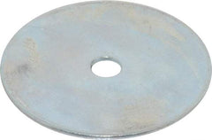 Value Collection - 1/4" Screw, Steel Fender Flat Washer - 1/4" ID x 2" OD, 0.08" Thick, Zinc-Plated Finish - Benchmark Tooling