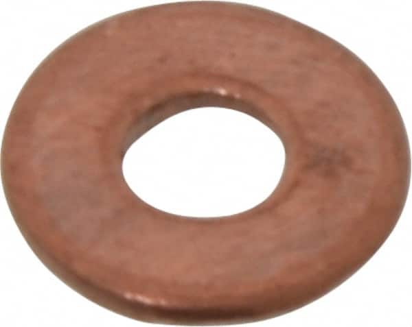 Value Collection - #6 Screw, Silicon Bronze Standard Flat Washer - 0.156" ID x 3/8" OD, 0.049" Thick, Plain Finish - Benchmark Tooling