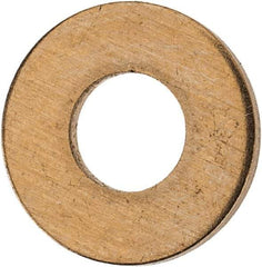 Value Collection - #8 Screw, Silicon Bronze Standard Flat Washer - 0.188" ID x 3/8" OD, 0.049" Thick, Plain Finish - Benchmark Tooling