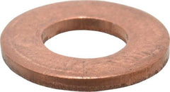 Value Collection - 1/4" Screw, Copper Standard Flat Washer - 1/4" ID x 5/8" OD, 0.049" Thick, Plain Finish - Benchmark Tooling