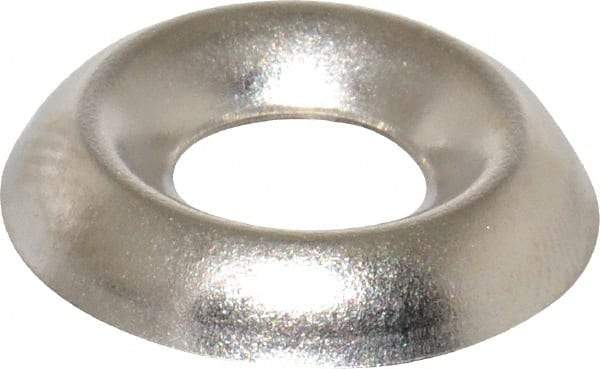 Value Collection - 1/8" Thick, Nickel-Plated Finish, Steel, Standard Countersunk Washer - 0.259" ID x 21/32" OD - Benchmark Tooling