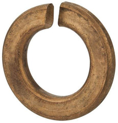 Value Collection - 1/2", 0.502" ID, 0.869" OD, 1/8" Thick Split Lock Washer - Silicon Bronze, 0.506" Min ID, 0.518" Max ID, 0.873" Min OD, 0.883" Max OD - Benchmark Tooling