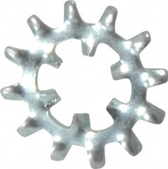 Value Collection - 1/4" Screw, 0.267" ID, Steel Internal Tooth & External Tooth Lock Washer - 0.76" OD, Zinc-Plated, Grade 2 - Benchmark Tooling