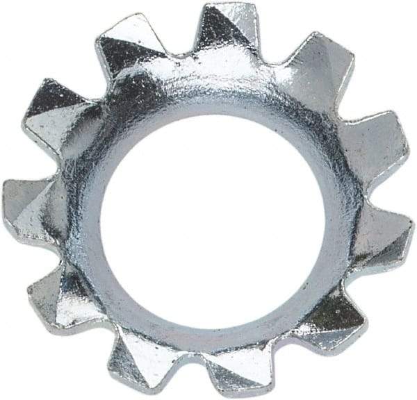 Value Collection - #10 Screw, 0.205" ID, Steel External Tooth Lock Washer - 0.354" OD, Zinc-Plated, Grade 2 - Benchmark Tooling