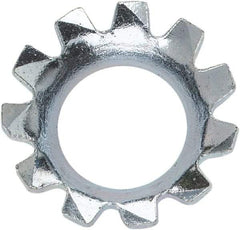 Value Collection - #10 Screw, 0.205" ID, Steel External Tooth Lock Washer - 0.354" OD, Zinc-Plated, Grade 2 - Benchmark Tooling