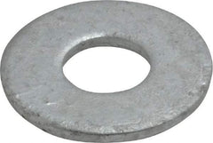 Value Collection - 1/2" Screw, Steel USS Flat Washer - 9/16" ID x 1-3/8" OD, 7/64" Thick, Galvanized Finish - Benchmark Tooling