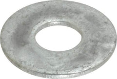 Value Collection - 5/8" Screw, Steel USS Flat Washer - 11/16" ID x 1-3/4" OD, 9/64" Thick, Galvanized Finish - Benchmark Tooling