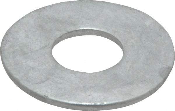 Value Collection - 3/4" Screw, Steel USS Flat Washer - 13/16" ID x 2" OD, 5/32" Thick, Galvanized Finish - Benchmark Tooling