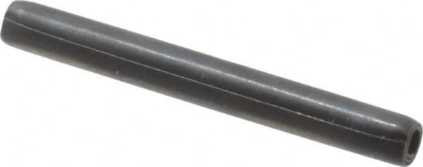 Made in USA - 3/32" Diam x 7/8" Long Coiled Spring Pin - Grade 1070-1090 Alloy Steel, Black Oxide Finish - Benchmark Tooling