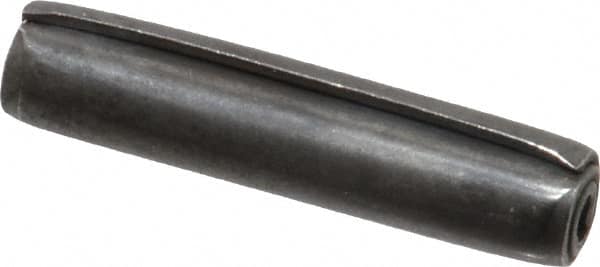 Made in USA - 3/16" Diam x 7/8" Long Coiled Spring Pin - Grade 1070-1090 Alloy Steel, Black Oxide Finish - Benchmark Tooling