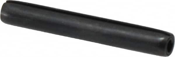 Made in USA - 3/16" Diam x 1-3/8" Long Coiled Spring Pin - Grade 1070-1090 Alloy Steel, Black Oxide Finish - Benchmark Tooling