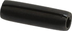 Made in USA - 7/32" Diam x 3/4" Long Coiled Spring Pin - Grade 1070-1090 Alloy Steel, Black Oxide Finish - Benchmark Tooling