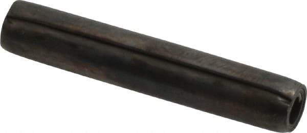 Made in USA - 7/32" Diam x 1-1/4" Long Coiled Spring Pin - Grade 1070-1090 Alloy Steel, Black Oxide Finish - Benchmark Tooling