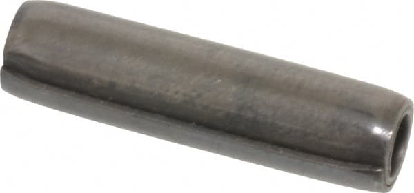 Made in USA - 1/4" Diam x 1" Long Coiled Spring Pin - Grade 1070-1090 Alloy Steel, Black Oxide Finish - Benchmark Tooling