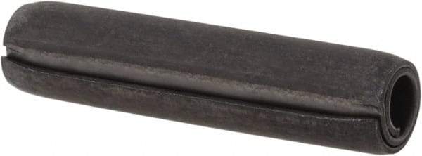 Made in USA - 1/4" Diam x 1-1/8" Long Coiled Spring Pin - Grade 1070-1090 Alloy Steel, Black Oxide Finish - Benchmark Tooling