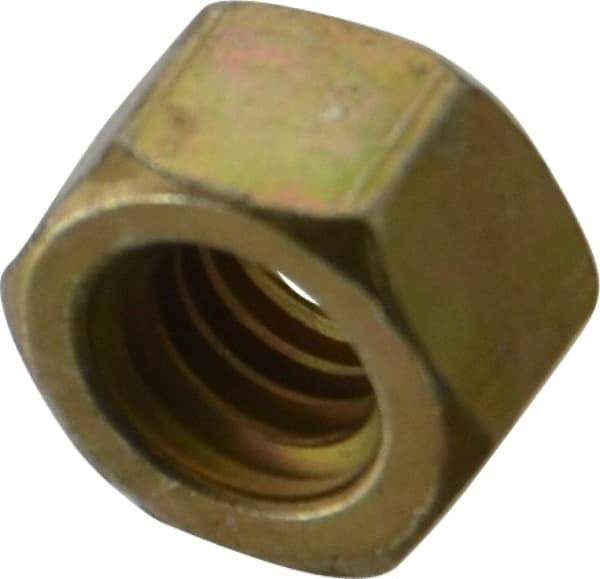 Value Collection - 5/16-18 UNC Steel Right Hand Hex Nut - 1/2" Across Flats, 17/64" High, Zinc Yellow Dichromate Cad & Waxed Finish - Benchmark Tooling