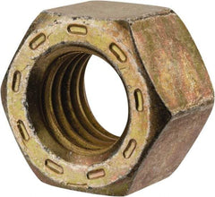 Made in USA - 9/16-12 UNC Steel Right Hand Hex Nut - 7/8" Across Flats, 31/64" High, Zinc Yellow Dichromate Cad & Waxed Finish - Benchmark Tooling