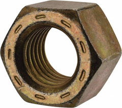 Value Collection - 7/8-9 UNC Steel Right Hand Hex Nut - 1-5/16" Across Flats, 3/4" High, Zinc Yellow Dichromate Cad & Waxed Finish - Benchmark Tooling