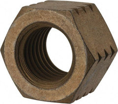 Value Collection - 1-8 UNC Steel Right Hand Hex Nut - 1-1/2" Across Flats, 55/64" High, Zinc Yellow Dichromate Cad & Waxed Finish - Benchmark Tooling