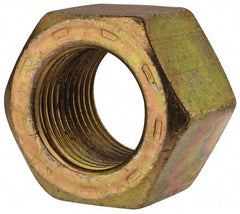 Value Collection - 7/8-14 UNF Steel Right Hand Hex Nut - 1-5/16" Across Flats, 3/4" High, Zinc Yellow Dichromate Cad & Waxed Finish - Benchmark Tooling