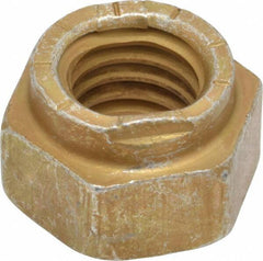 Value Collection - 7/16-14 UNC Grade L9 Hex Lock Nut with Distorted Thread - 11/16" Width Across Flats, Cadmium Dichromate Finish - Benchmark Tooling