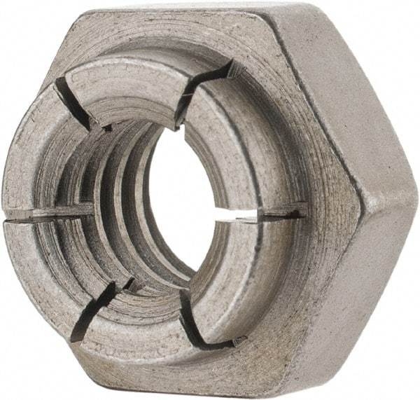 Flex-Loc - 5/16-18 UNC Grade 2 Heavy Hex Lock Nut with Expanding Flex Top - Uncoated, Meets Military Specifications - Benchmark Tooling