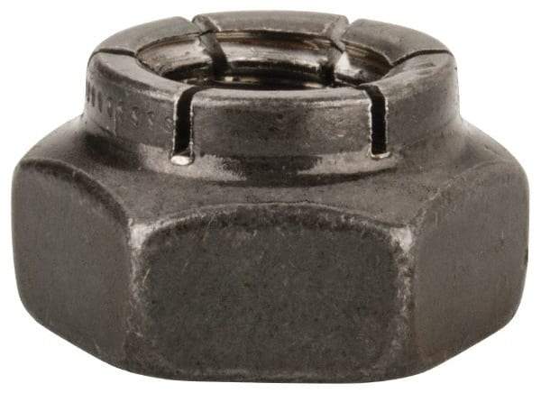 Flex-Loc - 3/8-16 UNC Grade 2 Heavy Hex Lock Nut with Expanding Flex Top - Uncoated, Meets Military Specifications - Benchmark Tooling