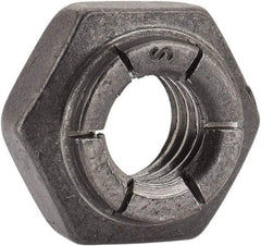 Flex-Loc - 5/16-18 UNC Grade 2 Heavy Hex Lock Nut with Expanding Flex Top - 17/64" High, Uncoated, Meets Military Specifications - Benchmark Tooling