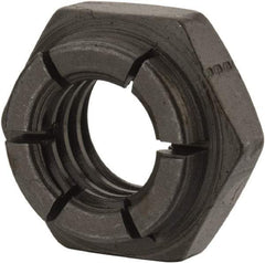 Flex-Loc - 3/8-16 UNC Grade 2 Heavy Hex Lock Nut with Expanding Flex Top - 9/32" High, Uncoated, Meets Military Specifications - Benchmark Tooling