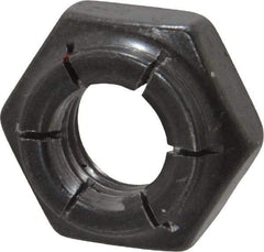 Flex-Loc - 7/16-14 UNC Grade 2 Heavy Hex Lock Nut with Expanding Flex Top - 21/64" High, Uncoated, Meets Military Specifications - Benchmark Tooling