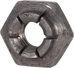 Flex-Loc - 1/4-20 UNC Grade 2 Heavy Hex Lock Nut with Expanding Flex Top - 7/32" High, Uncoated, Meets Military Specifications - Benchmark Tooling